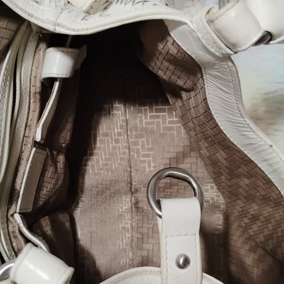 SALE! Cole Haan Genevieve Woven Leather Triangle Shoulder Bag (#36) - Picture 10 of 13